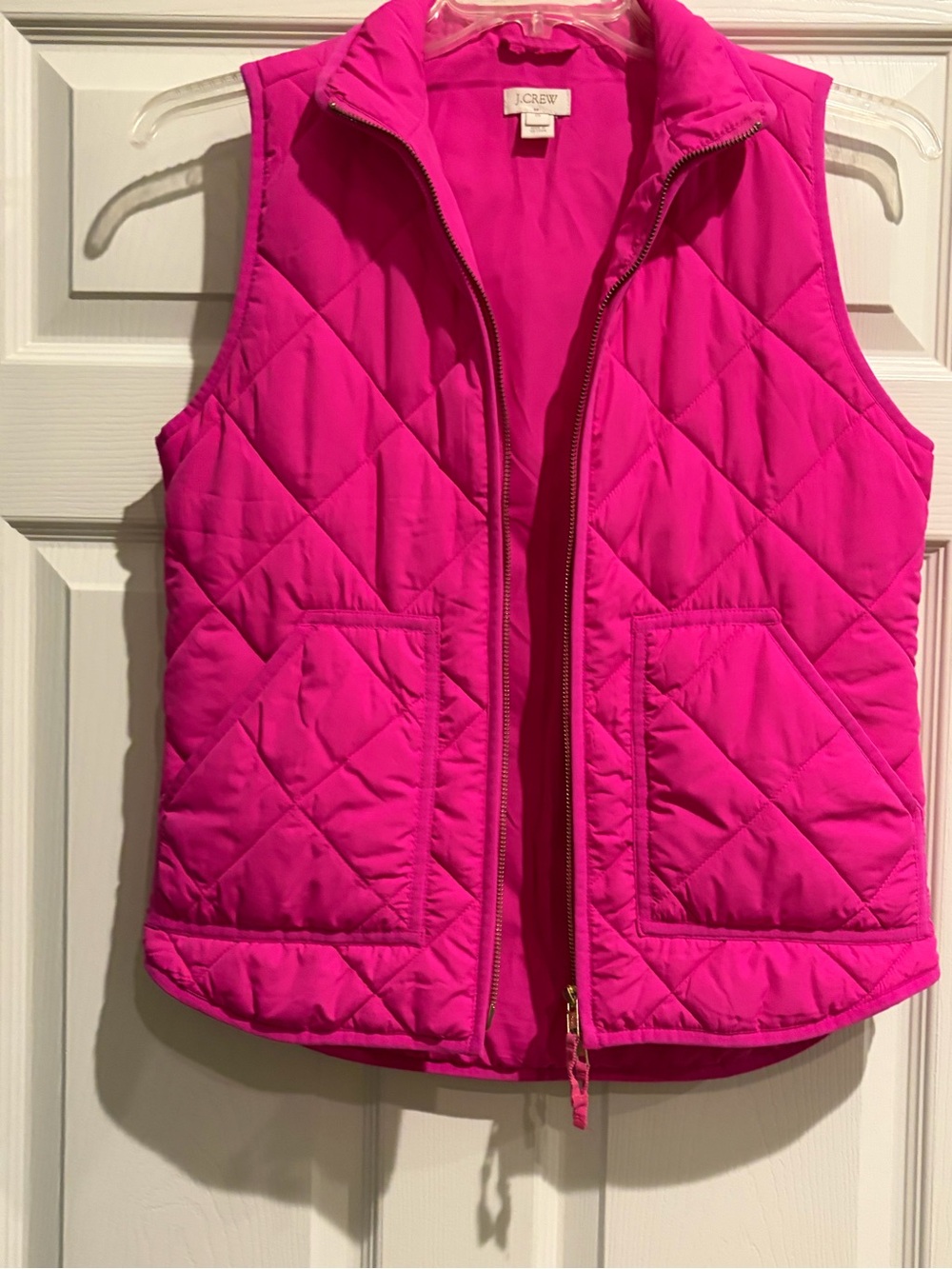 J. Crew Ladies Quilted Puffer Vest in Hot Pink…